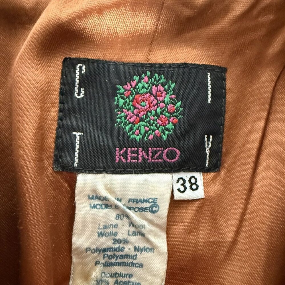 Rare Vintage 80s KENZO Paris Women's Overcoat - Picture 5 of 5